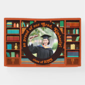 Library-Themed Graduation Photo 横断幕 (横)