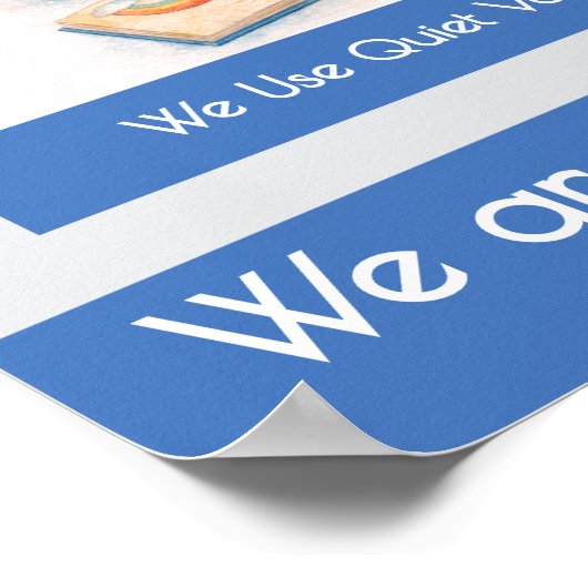 Library Workstation Rules Teacher Anchor Chart ポスター (角)