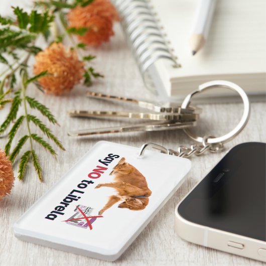 Librela Keychainに対してNOと答える キーホルダー (正面右)