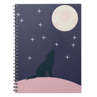 libreta con diseño lobo ノートブック