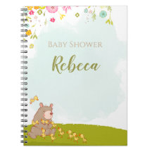 Libreta con espiral Baby Shower Bear and duckies