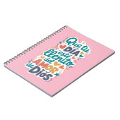 Libreta con espiral rosada mensaje lindo ノートブック (左側)