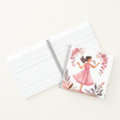 Libreta de chica en vestido rosa ノートブック (内部)