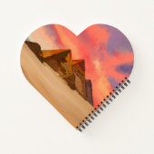 Libreta espiral corazón  paisaje pirámides egipto ノートブック (裏面)