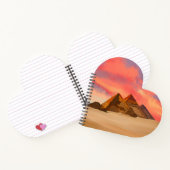 Libreta espiral corazón  paisaje pirámides egipto ノートブック (内部)