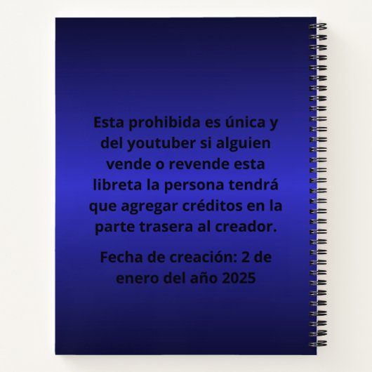 Libreta GMJ YT ノートブック (裏面)