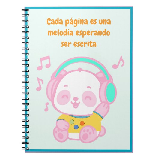 Libreta Panda Musical ノートブック (正面)
