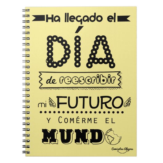 Libreta reescribir mi futuro personalizable ノートブック (正面)