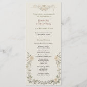 Libreto de Misa Católica Elegante Programa de Boda プログラム (正面)