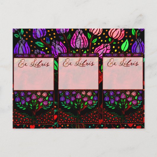 Librisルーツ蔵書票はがき ポストカード (正面)