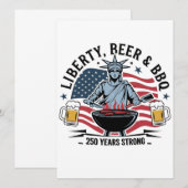 Librity Beer & bbq 250th Years Strong 4th of July 招待状 (正面/裏面)
