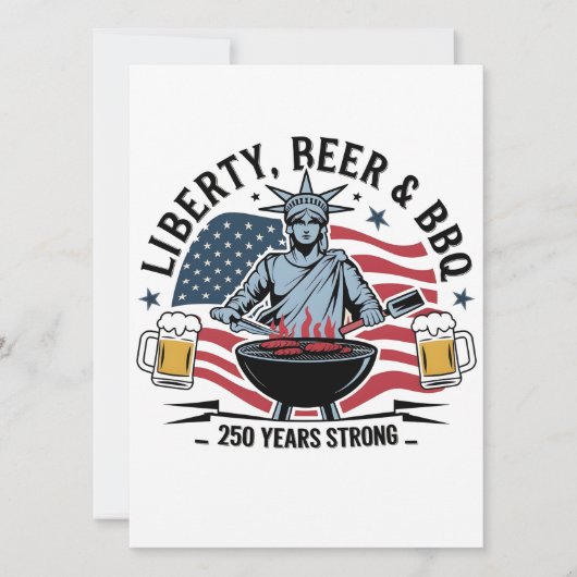 Librity Beer & bbq 250th Years Strong 4th of July 招待状 (正面)