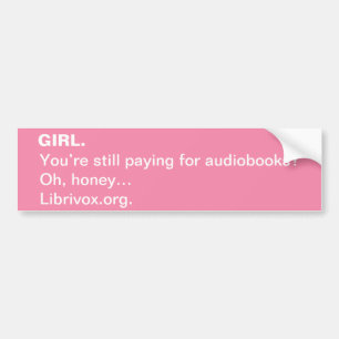 LibriVox GIRL.  バンパーステッカー