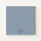 Libro bocetos azul niebla 3D con nombre artista  ノートブック (裏面)