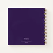 Libro bocetos lavanda 3D con nombre artista  ノートブック (裏面)