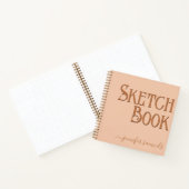 Libro bocetos naranja 3D con nombre artista  ノートブック (内部)
