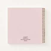 Libro de bocetos rosa letra 3D con nombre artista  ノートブック (裏面)