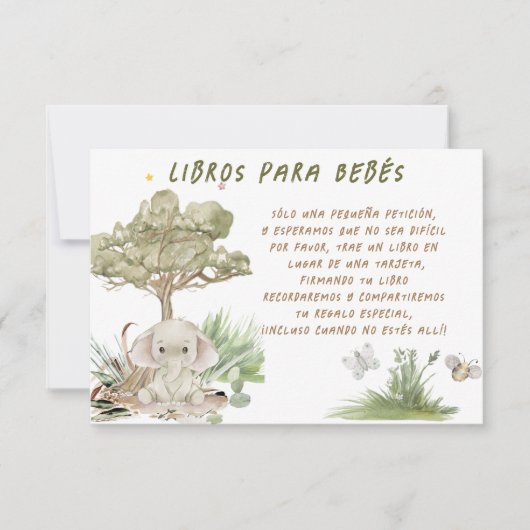 Libros para Bebebees Baby Shower Card サンキューカード (正面)