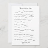 Libsラヴ結婚ストーリーブライダルシャワーゲームカード 招待状 (正面)