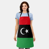 Libya Flag エプロン (着用した状態)