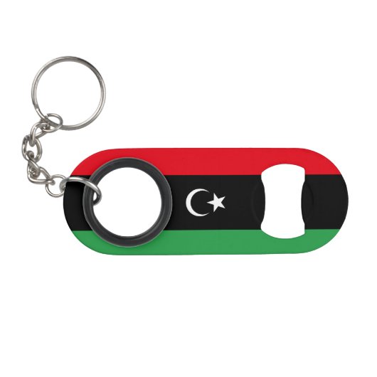 Libya Flag キーホルダー栓抜き (正面(横))