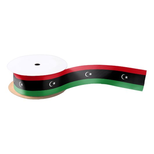 Libya Flag サテンリボン (リール)