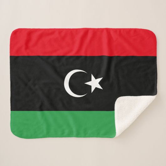 Libya Flag シェルパブランケット (正面(横))