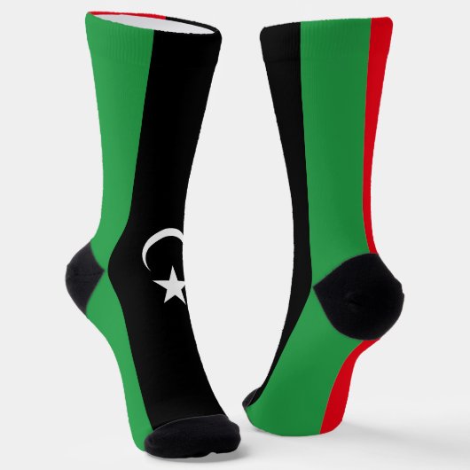 Libya Flag ソックス (傾斜あり)