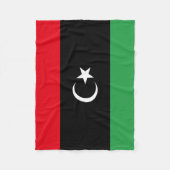 Libya Flag フリースブランケット (正面)