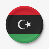 Libya Flag ペーパープレート (正面)