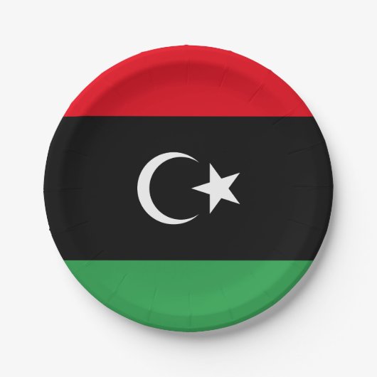 Libya Flag ペーパープレート (正面)