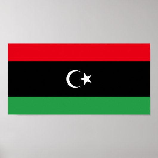 Libya Flag ポスター (正面)
