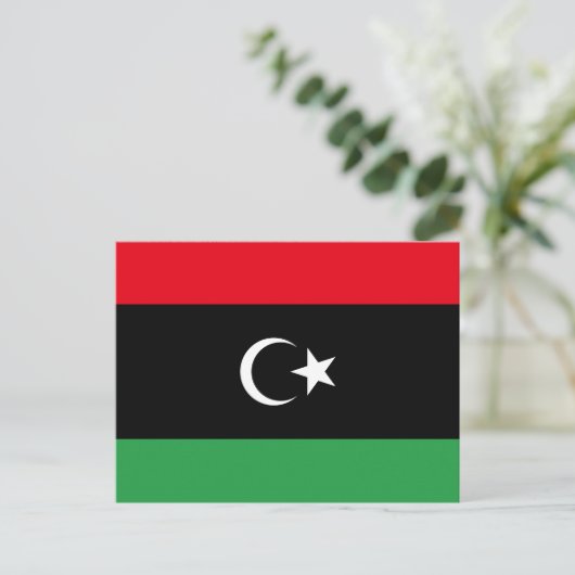 Libya Flag ポストカード (スタンド正面)