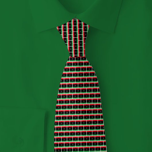 Libya Flag Brick Pattern ネクタイ