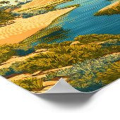 Libya Illustration Travel Art Vintage ポスター (角)