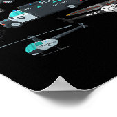 Lice Vehicles Cop Helicopter Toddlers Kids Women M ポスター (角)