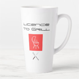 Licence to Grill Funny BBQ  – Father’s Day Gift カフェラテマグ