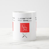 Licence to Grill Mug • Funny BBQ Dad Design ジャンボコーヒーマグカップ (正面)