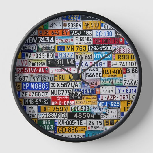 License Plate clock 壁時計 (正面)