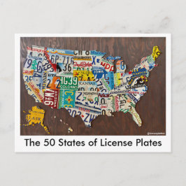 License Plate Map postcard シーズンポストカード