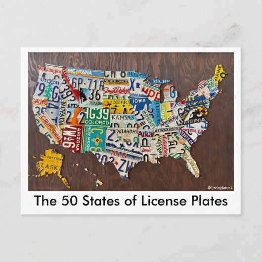 License Plate Map postcard シーズンポストカード (正面)