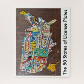 License Plate Map puzzle ジグソーパズル (縦)
