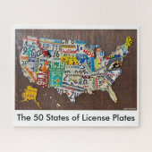 License Plate Map puzzle ジグソーパズル (横)