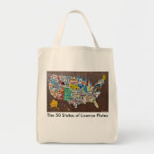 License Plate Map tote bag トートバッグ (正面)