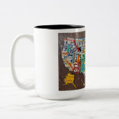 License Plate Map two-tone 15oz mug ツートーンマグカップ (左)