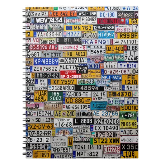 License Plate notebook ノートブック (正面)