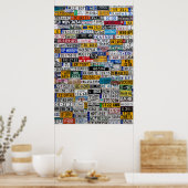 License Plate poster ポスター (キッチン)