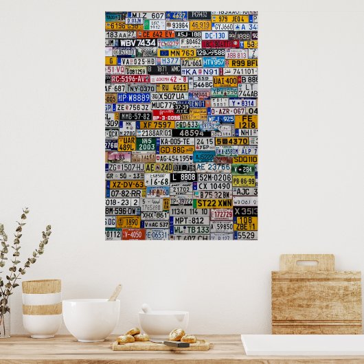 License Plate poster ポスター (キッチン)