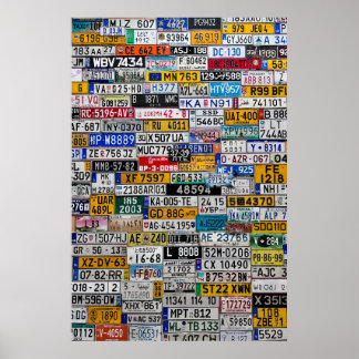License Plate poster ポスター