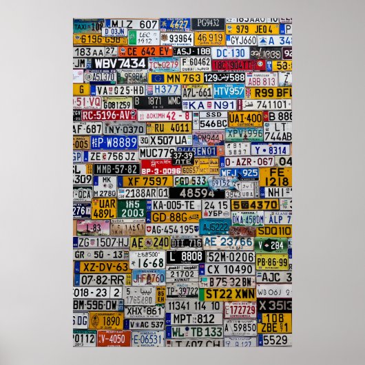 License Plate poster ポスター (正面)